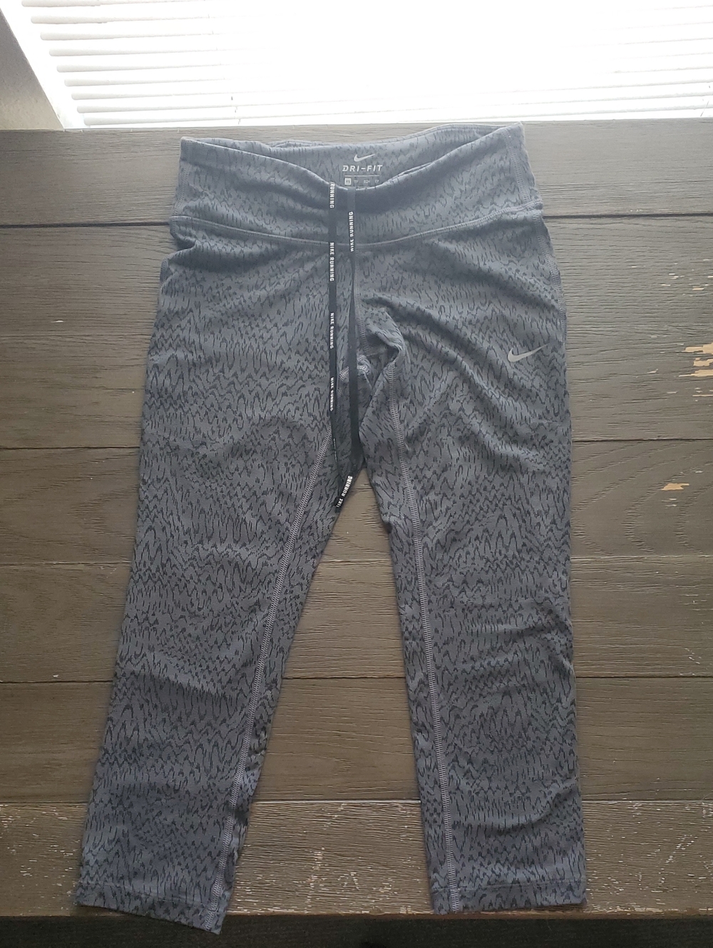 Nike Black Charcoal Patterned Dri-FIT Leggings